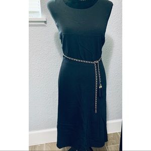 Calvin Klein Belted Black Dress Size 14